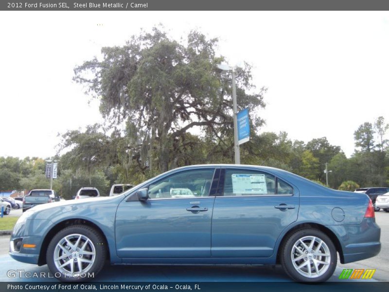 Steel Blue Metallic / Camel 2012 Ford Fusion SEL