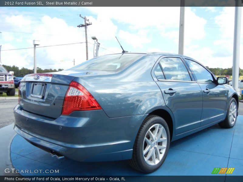 Steel Blue Metallic / Camel 2012 Ford Fusion SEL