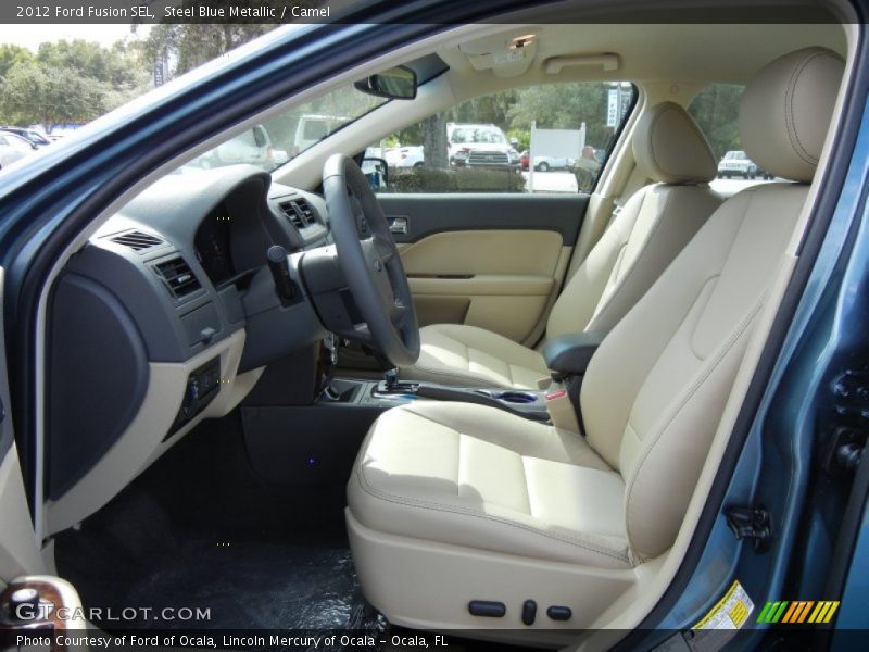 Steel Blue Metallic / Camel 2012 Ford Fusion SEL