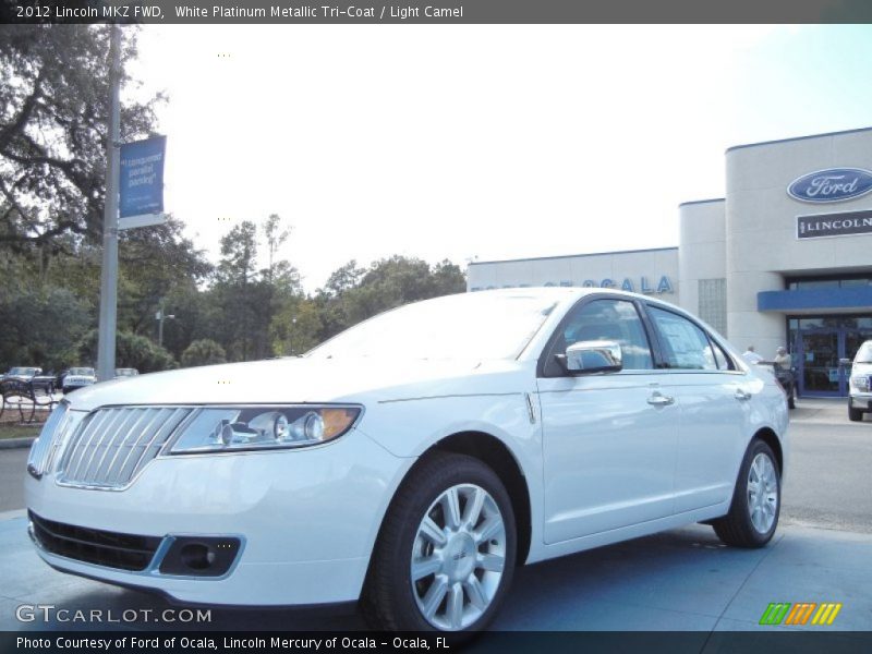 White Platinum Metallic Tri-Coat / Light Camel 2012 Lincoln MKZ FWD