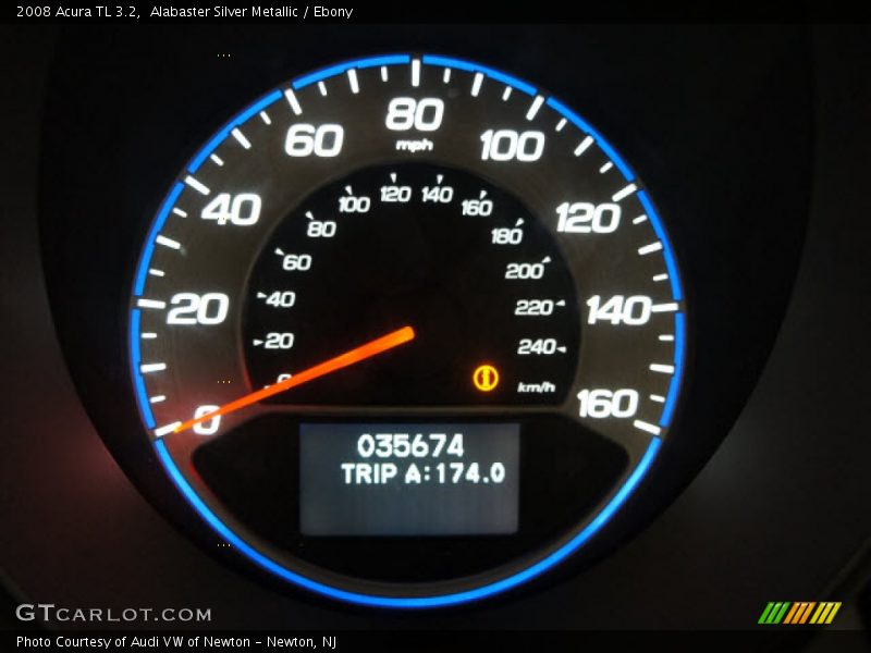 Alabaster Silver Metallic / Ebony 2008 Acura TL 3.2