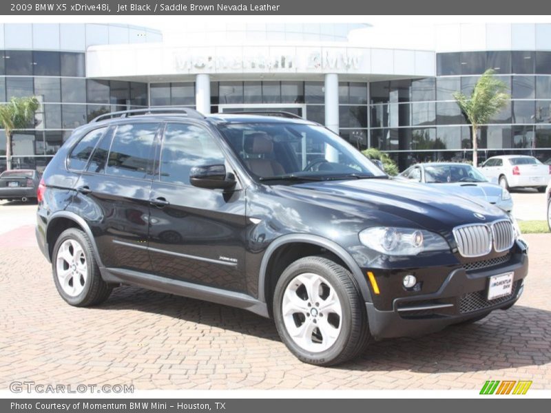 Jet Black / Saddle Brown Nevada Leather 2009 BMW X5 xDrive48i