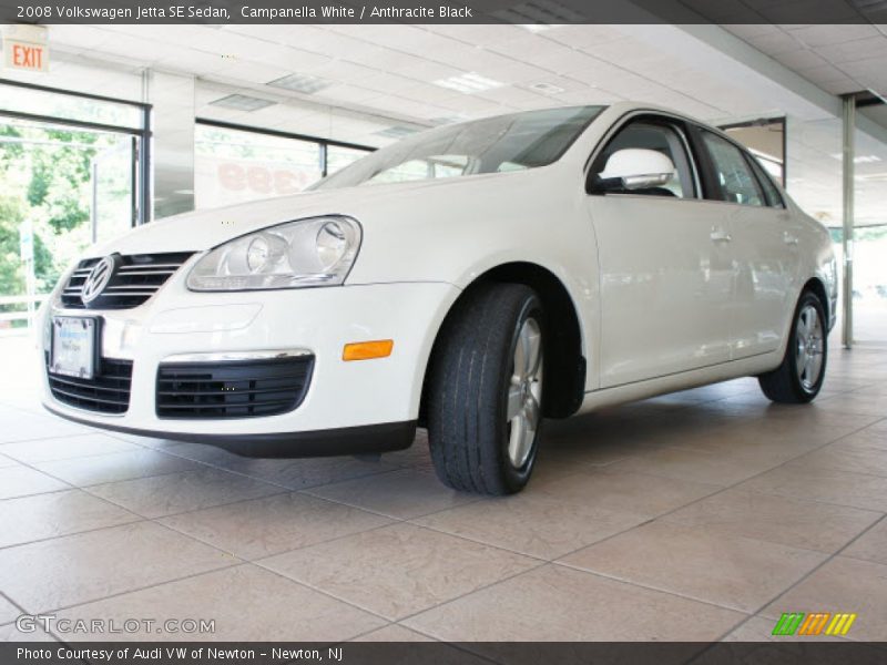 Campanella White / Anthracite Black 2008 Volkswagen Jetta SE Sedan