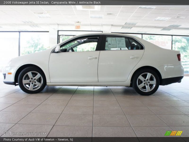 Campanella White / Anthracite Black 2008 Volkswagen Jetta SE Sedan