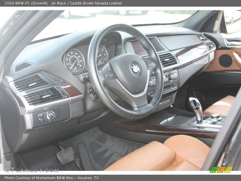 Jet Black / Saddle Brown Nevada Leather 2009 BMW X5 xDrive48i