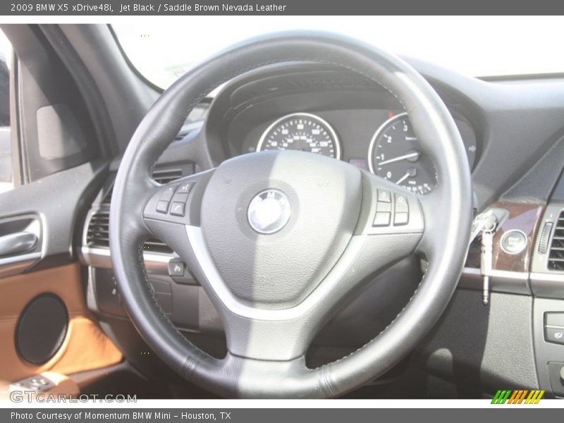 Jet Black / Saddle Brown Nevada Leather 2009 BMW X5 xDrive48i