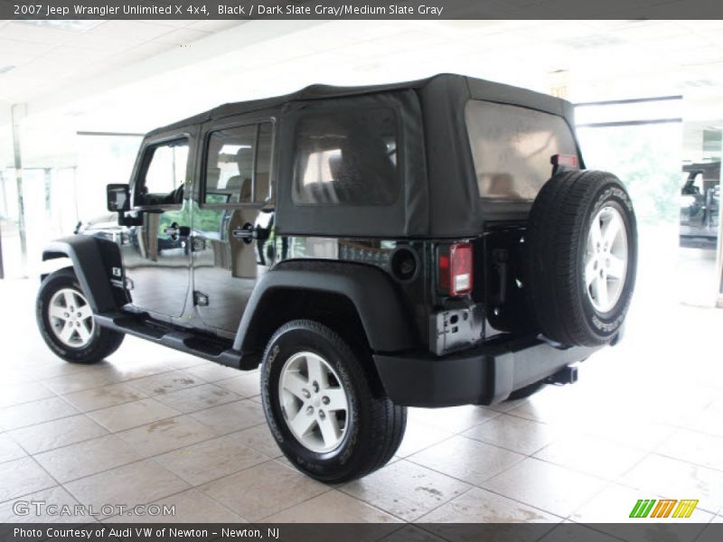 Black / Dark Slate Gray/Medium Slate Gray 2007 Jeep Wrangler Unlimited X 4x4