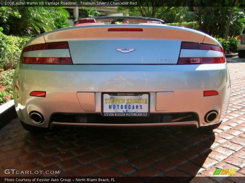 Titanium Silver / Chancellor Red 2008 Aston Martin V8 Vantage Roadster