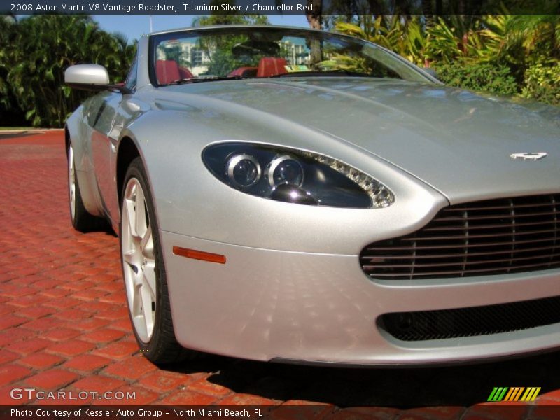Titanium Silver / Chancellor Red 2008 Aston Martin V8 Vantage Roadster