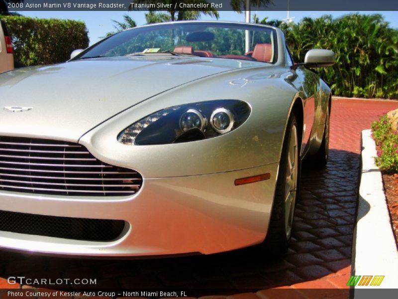 Titanium Silver / Chancellor Red 2008 Aston Martin V8 Vantage Roadster