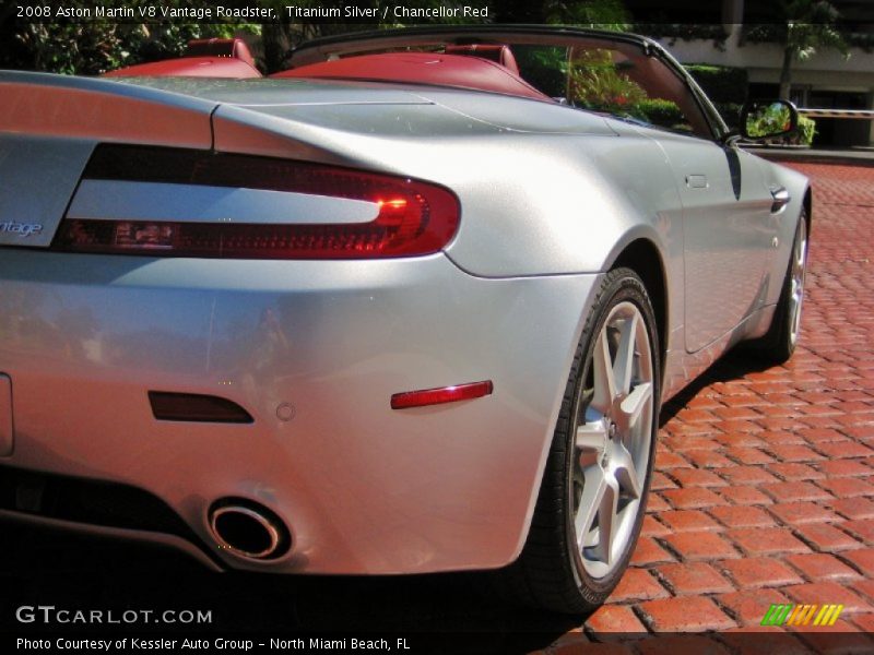 Titanium Silver / Chancellor Red 2008 Aston Martin V8 Vantage Roadster