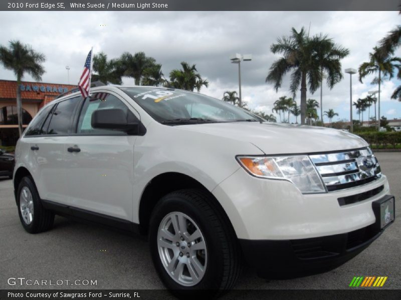 White Suede / Medium Light Stone 2010 Ford Edge SE