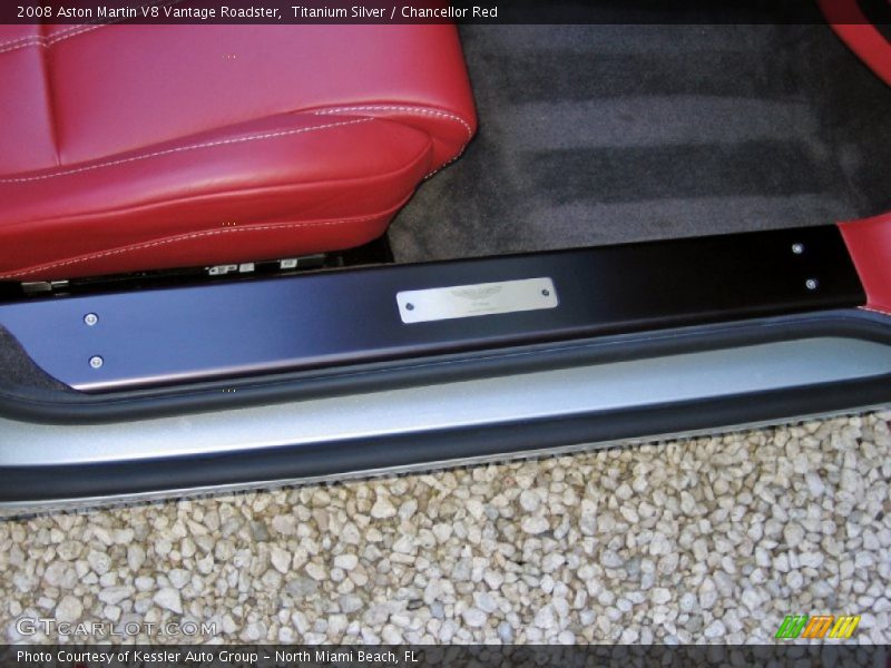 Titanium Silver / Chancellor Red 2008 Aston Martin V8 Vantage Roadster