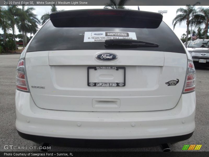 White Suede / Medium Light Stone 2010 Ford Edge SE