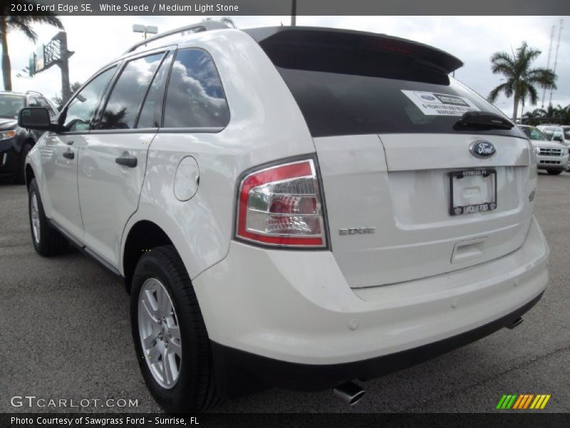 White Suede / Medium Light Stone 2010 Ford Edge SE