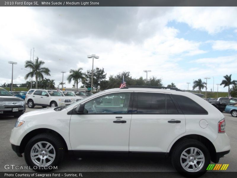 White Suede / Medium Light Stone 2010 Ford Edge SE