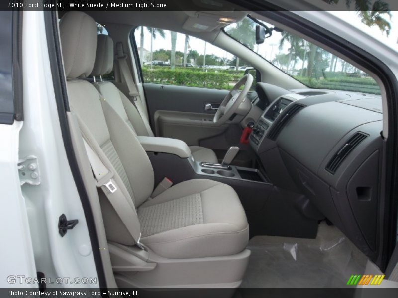 White Suede / Medium Light Stone 2010 Ford Edge SE