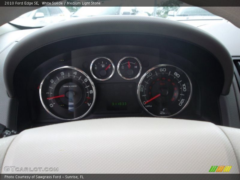 White Suede / Medium Light Stone 2010 Ford Edge SE