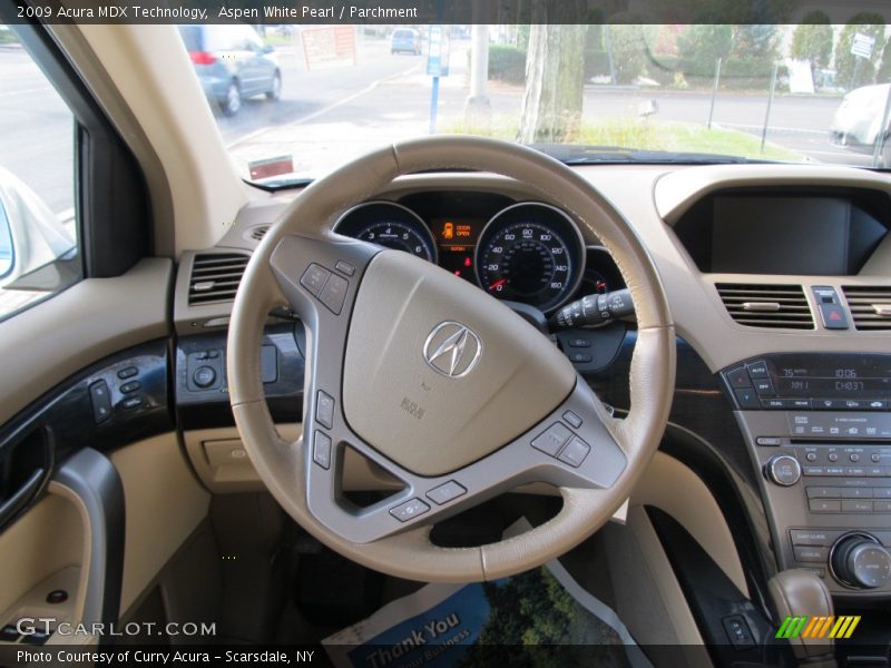 Aspen White Pearl / Parchment 2009 Acura MDX Technology