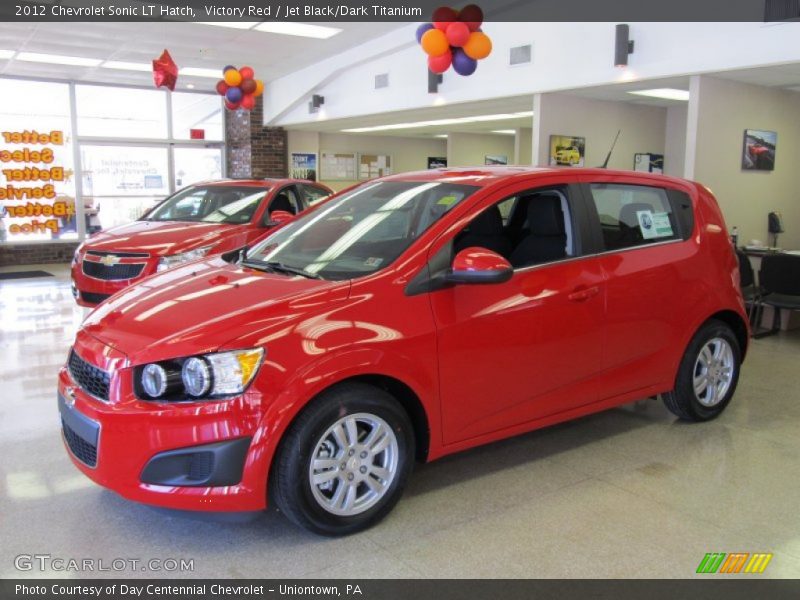 Victory Red / Jet Black/Dark Titanium 2012 Chevrolet Sonic LT Hatch