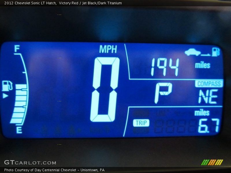 Victory Red / Jet Black/Dark Titanium 2012 Chevrolet Sonic LT Hatch