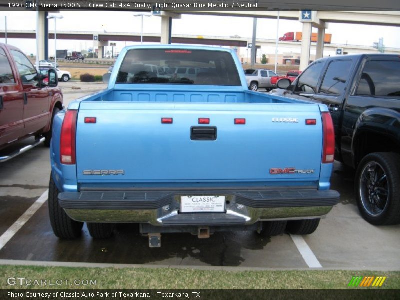 Light Quasar Blue Metallic / Neutral 1993 GMC Sierra 3500 SLE Crew Cab 4x4 Dually