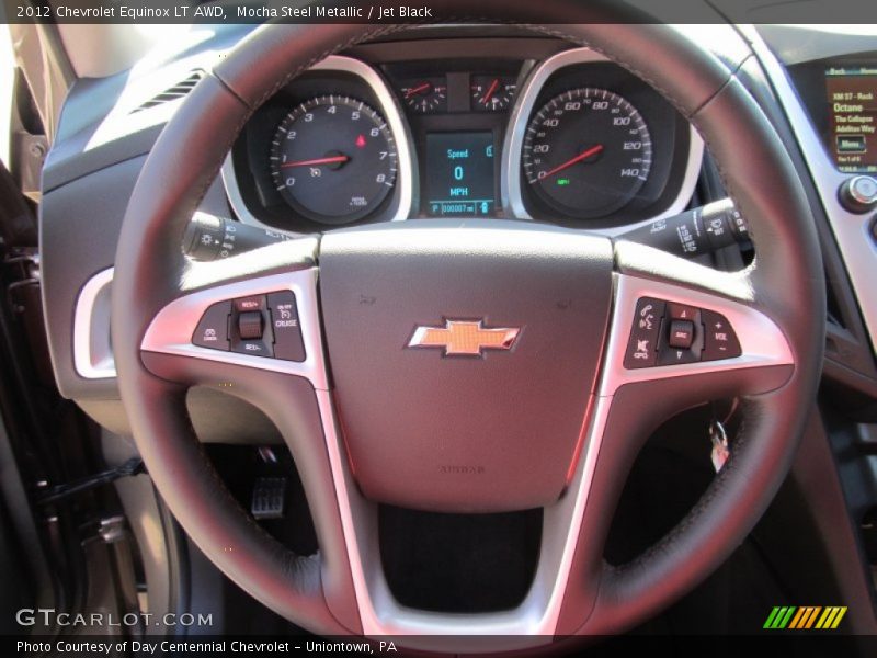 Mocha Steel Metallic / Jet Black 2012 Chevrolet Equinox LT AWD