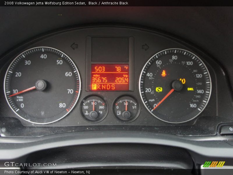  2008 Jetta Wolfsburg Edition Sedan Wolfsburg Edition Sedan Gauges