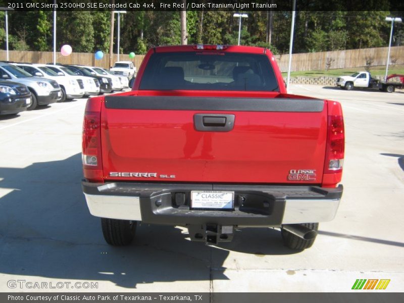Fire Red / Dark Titanium/Light Titanium 2011 GMC Sierra 2500HD SLE Extended Cab 4x4