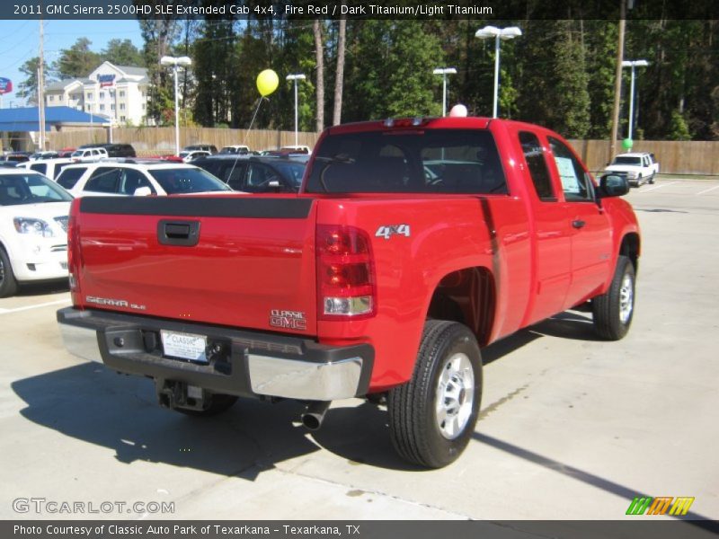 Fire Red / Dark Titanium/Light Titanium 2011 GMC Sierra 2500HD SLE Extended Cab 4x4