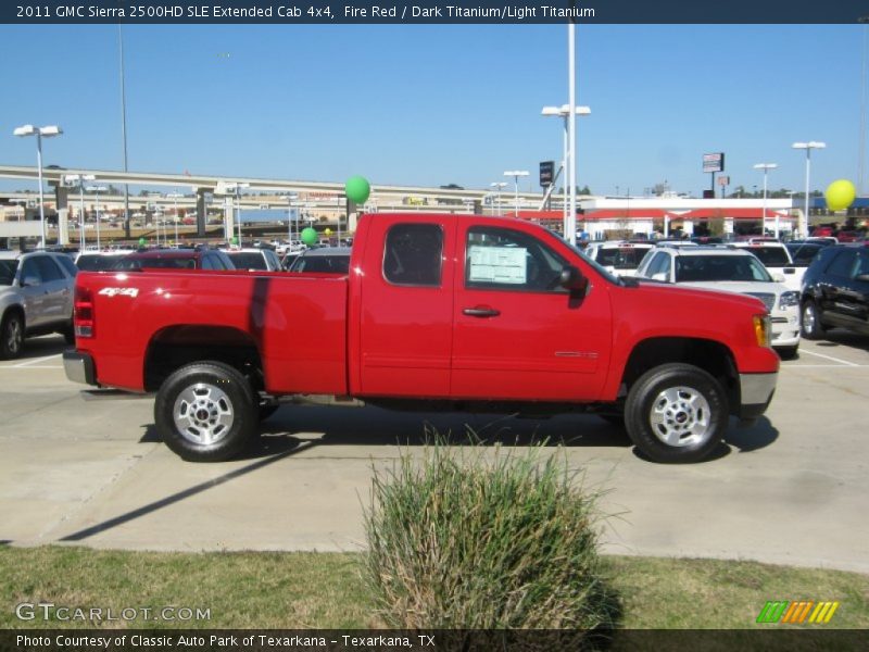 Fire Red / Dark Titanium/Light Titanium 2011 GMC Sierra 2500HD SLE Extended Cab 4x4