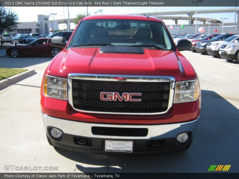 Fire Red / Dark Titanium/Light Titanium 2011 GMC Sierra 2500HD SLE Extended Cab 4x4