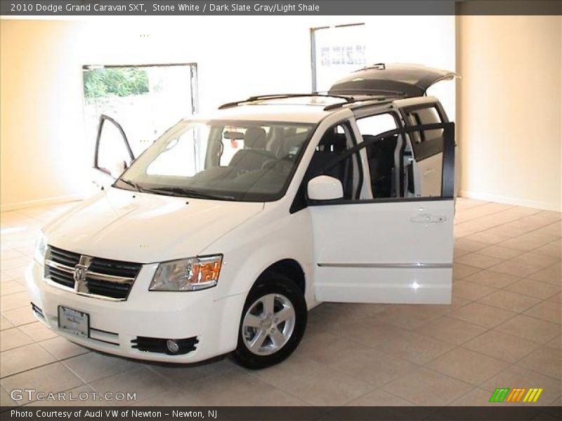 Stone White / Dark Slate Gray/Light Shale 2010 Dodge Grand Caravan SXT