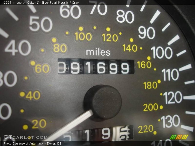 Silver Pearl Metallic / Gray 1995 Mitsubishi Galant S