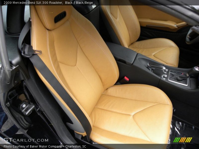 Black / Black/Beige 2009 Mercedes-Benz SLK 300 Roadster