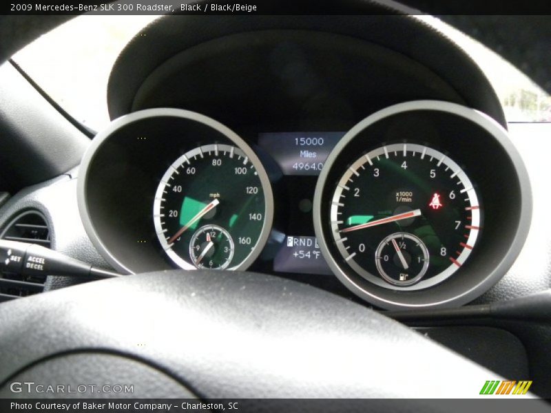 Black / Black/Beige 2009 Mercedes-Benz SLK 300 Roadster