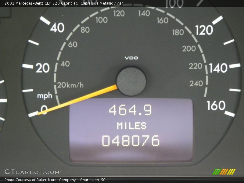 Capri Blue Metallic / Ash 2001 Mercedes-Benz CLK 320 Cabriolet