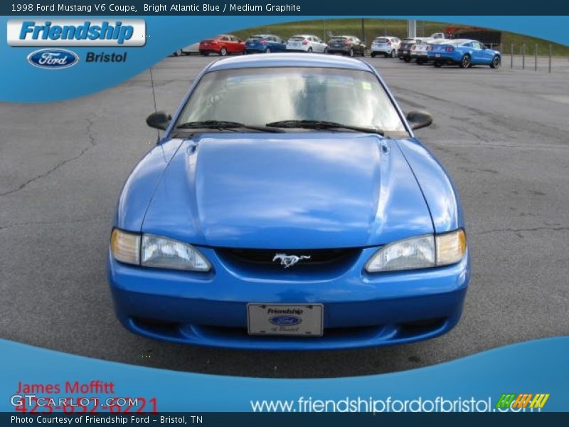 Bright Atlantic Blue / Medium Graphite 1998 Ford Mustang V6 Coupe