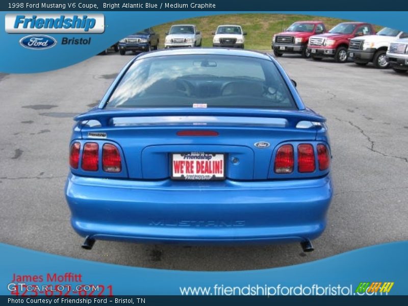 Bright Atlantic Blue / Medium Graphite 1998 Ford Mustang V6 Coupe