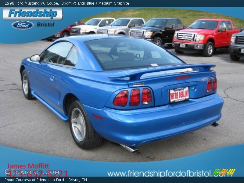 Bright Atlantic Blue / Medium Graphite 1998 Ford Mustang V6 Coupe