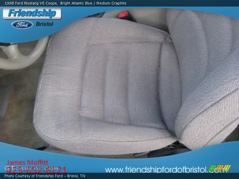 Bright Atlantic Blue / Medium Graphite 1998 Ford Mustang V6 Coupe