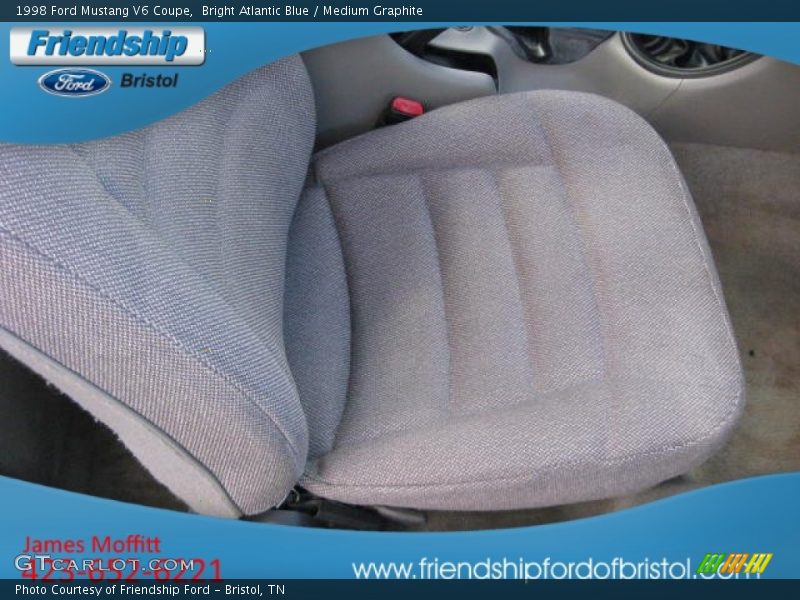 Bright Atlantic Blue / Medium Graphite 1998 Ford Mustang V6 Coupe
