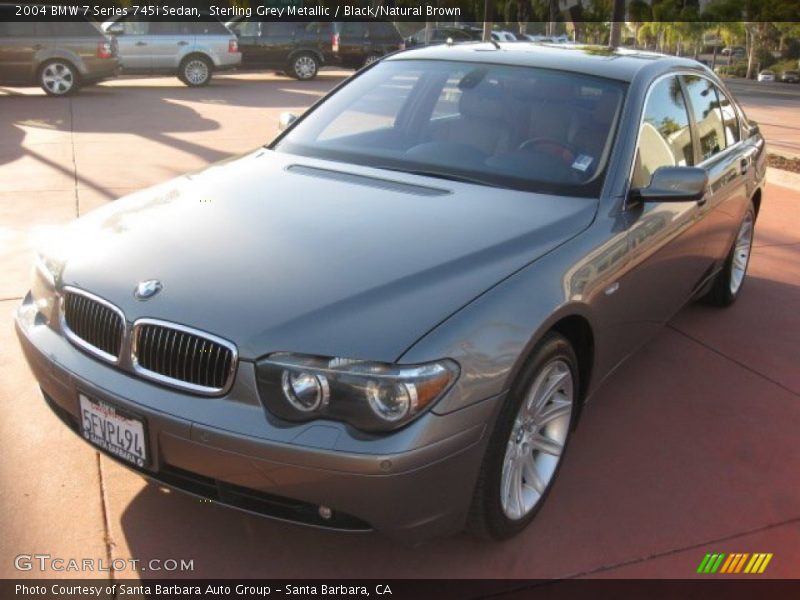 Sterling Grey Metallic / Black/Natural Brown 2004 BMW 7 Series 745i Sedan