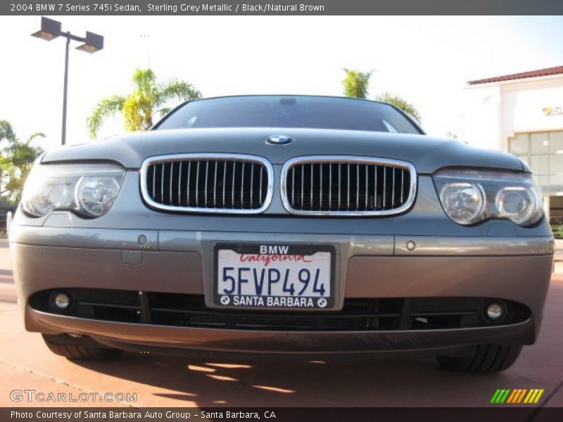 Sterling Grey Metallic / Black/Natural Brown 2004 BMW 7 Series 745i Sedan