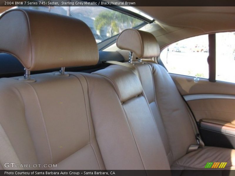  2004 7 Series 745i Sedan Black/Natural Brown Interior