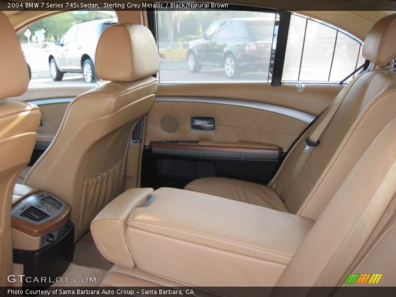  2004 7 Series 745i Sedan Black/Natural Brown Interior
