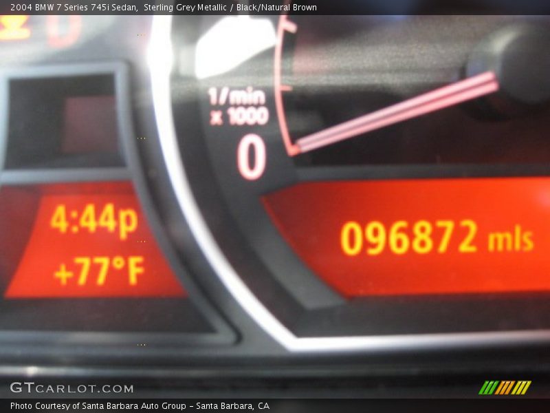 Sterling Grey Metallic / Black/Natural Brown 2004 BMW 7 Series 745i Sedan