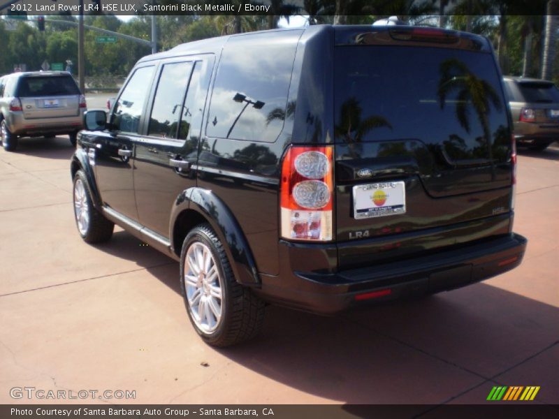 Santorini Black Metallic / Ebony 2012 Land Rover LR4 HSE LUX