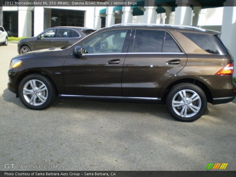 Dakota Brown Metallic / Almond Beige 2012 Mercedes-Benz ML 350 4Matic