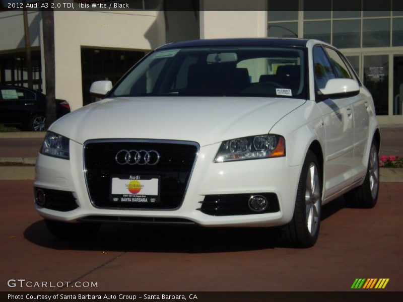 Ibis White / Black 2012 Audi A3 2.0 TDI